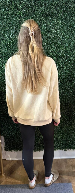 Reversible oversized mock neck