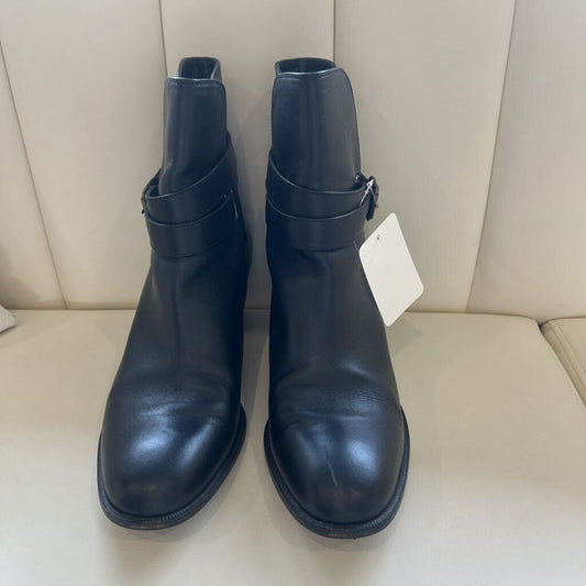 Manolo Leather Ankle heeled boots