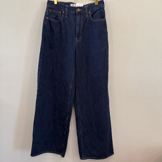 Dark wash wide leg jeans