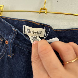 Dark wash wide leg jeans