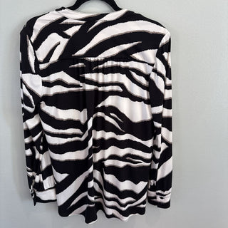 Long sleeve animal print top