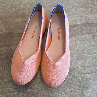 Rothy's coral knit slip-on flats