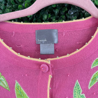 3/4 sleeve palm tree vintage sweater