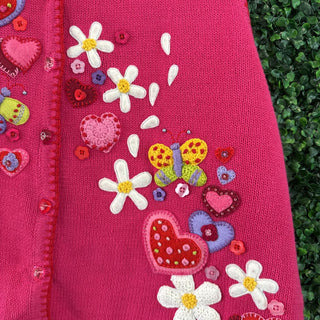 Heart/flower knit vest