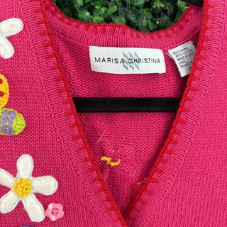 Heart/flower knit vest