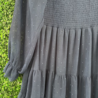 Long sleeve, tiered dress