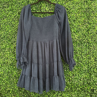 Long sleeve, tiered dress