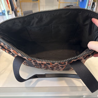 Nylon animal print tote