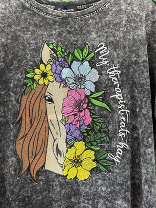 Embroidered horse maxi dress