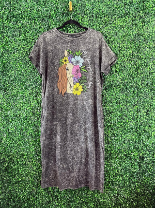 Embroidered horse maxi dress