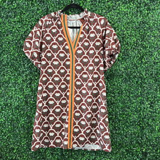 Short sleeve V neck dress