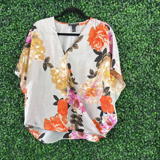 Floral short sleeve blouse