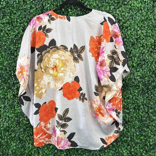 Floral short sleeve blouse