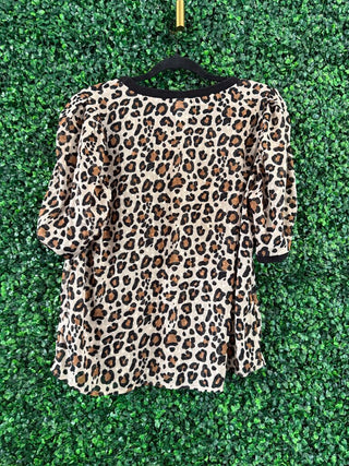 A New Day sheer leopard top, front view