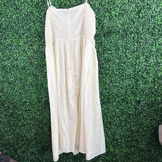 Embroidered spaghetti strap maxi