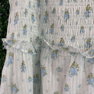Floral smocked maxi