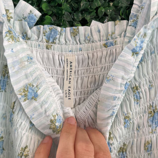Floral smocked maxi