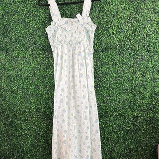 Floral smocked maxi