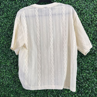 Lacy short sleeve top