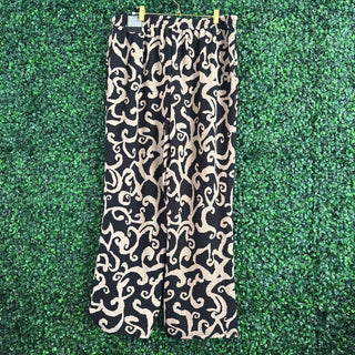 Wide leg patterned pants