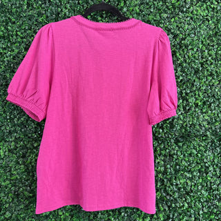 Short sleeve half button