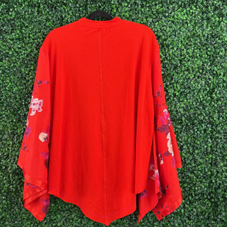 Bat wing kimono w/ embroidery