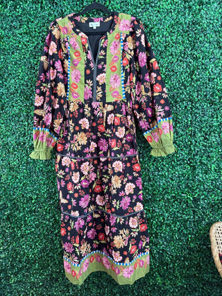 L/S Floral maxi dress