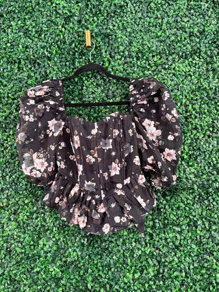 Floral corset top