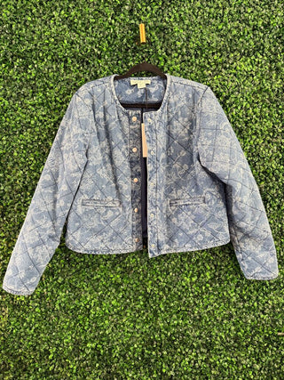 Denim quilted jacket