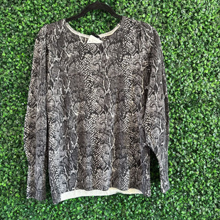 Printed wool sweater