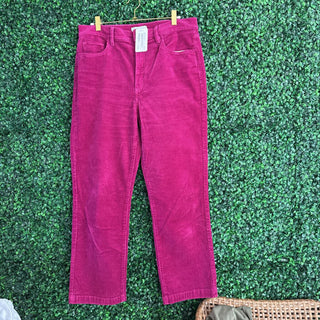 Straight leg corduroy pants