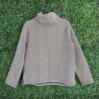 L/S chevron cowl neck sweater