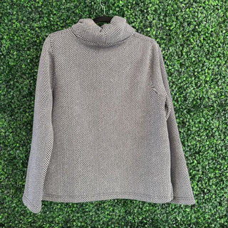 L/S chevron cowl neck sweater