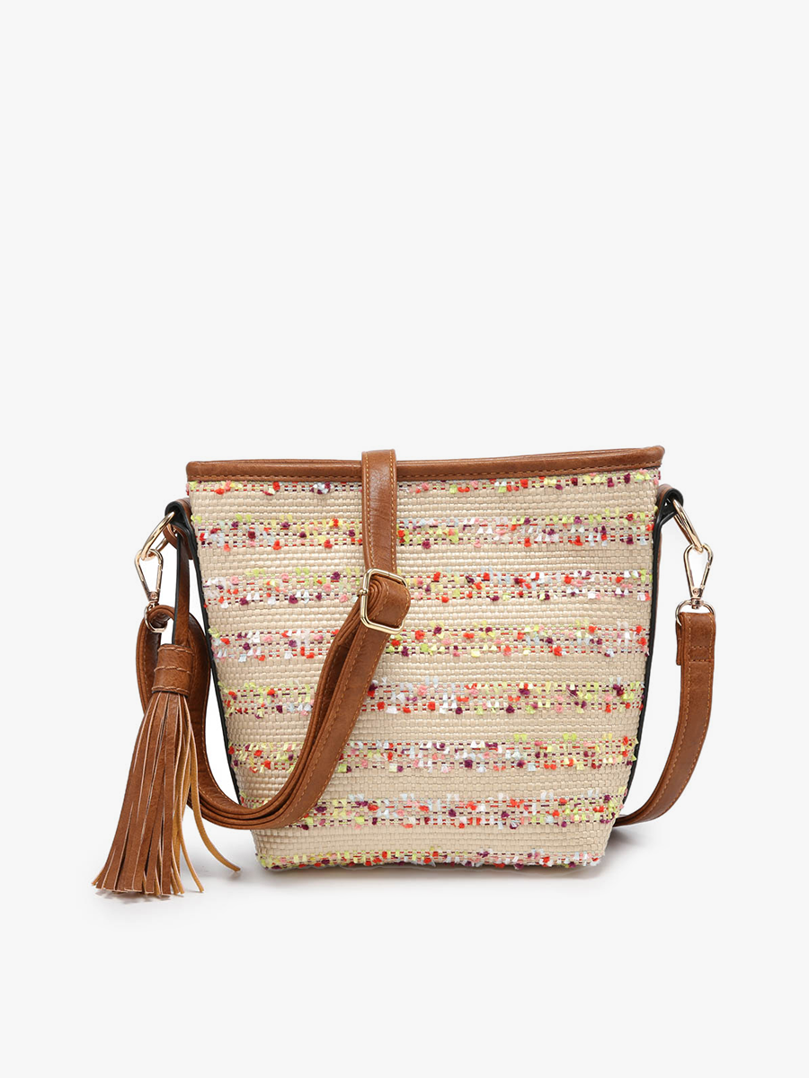 Jen & Co. - *SALE* M1915 Autumn Straw Textured Crossbody