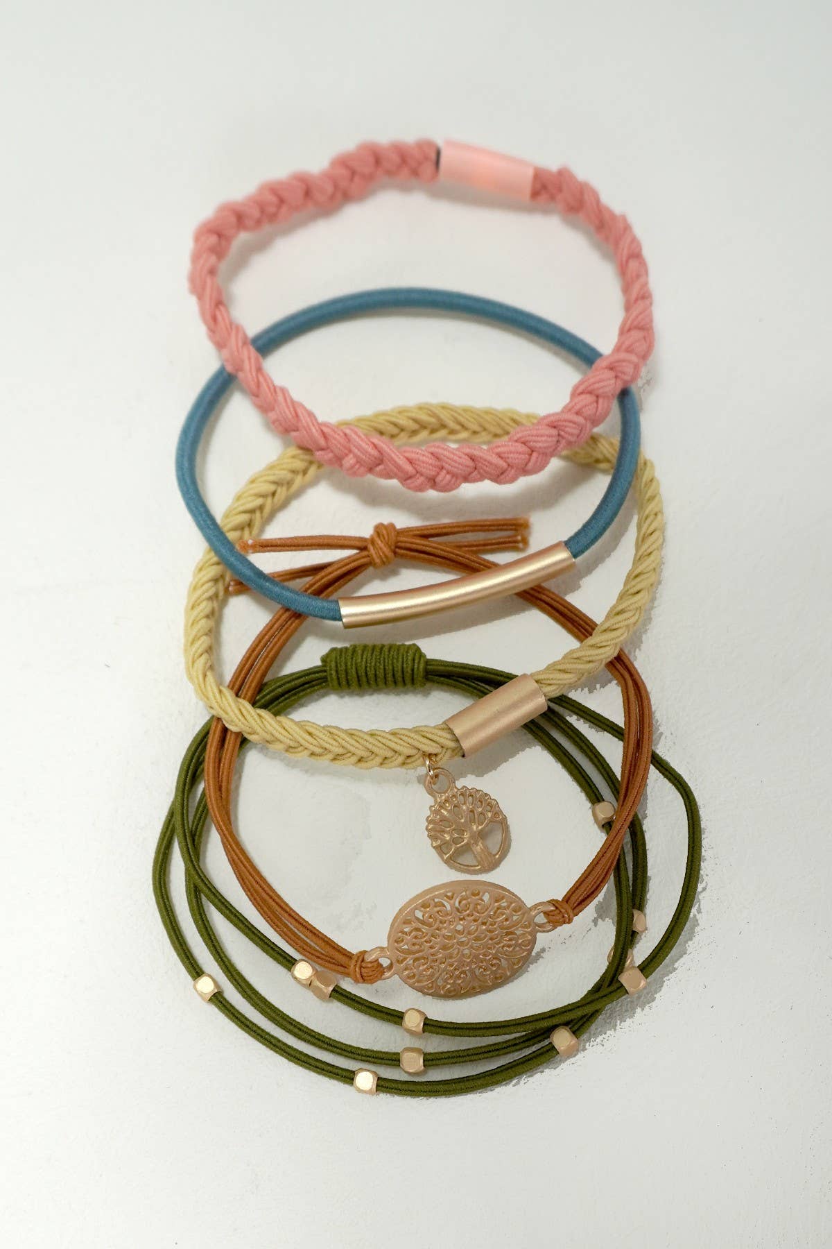 JOSSLYN by wall to wall - BOHO DUAL FUNCTION KNOT BRACELET HAIR TIES | 40BH100