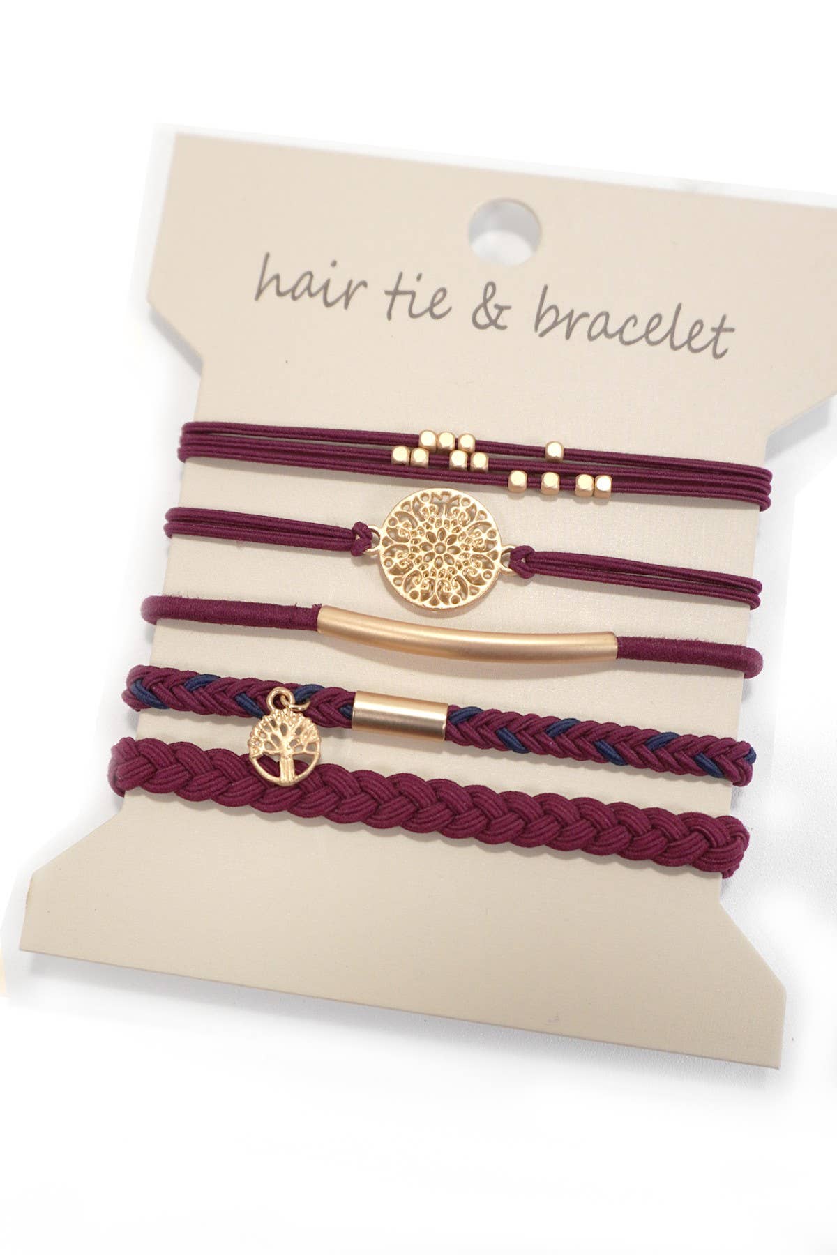 JOSSLYN by wall to wall - BOHO DUAL FUNCTION KNOT BRACELET HAIR TIES | 40BH100