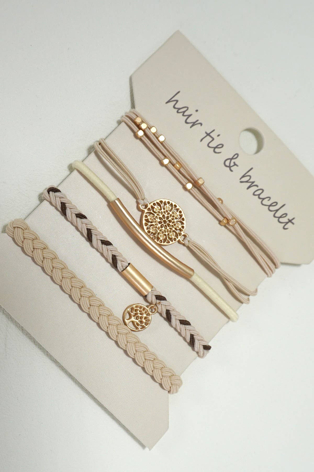 JOSSLYN by wall to wall - BOHO DUAL FUNCTION KNOT BRACELET HAIR TIES | 40BH100