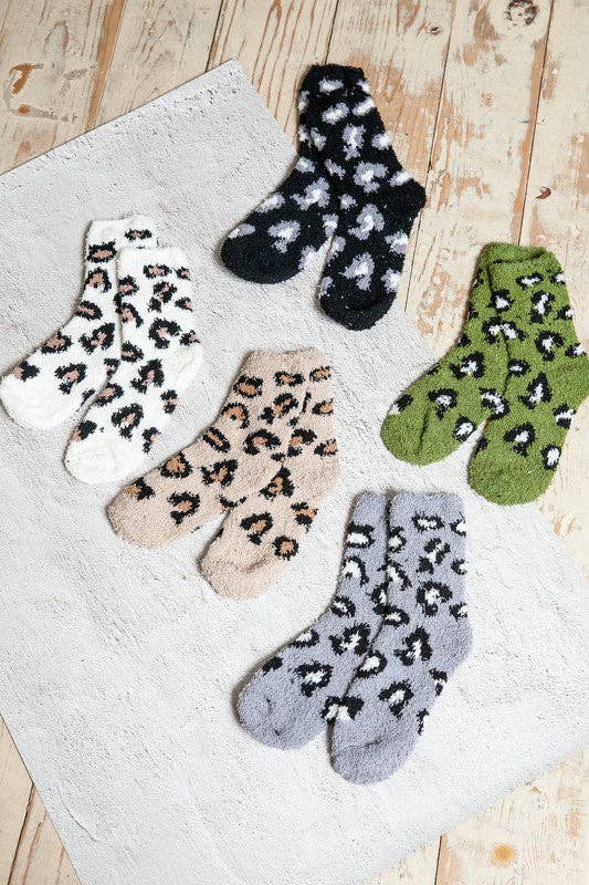 JOSSLYN by Wall to Wall - WARM CORAL FLEECE PLUSH ANIMAL FUZZY SOCKS | 40S02045
