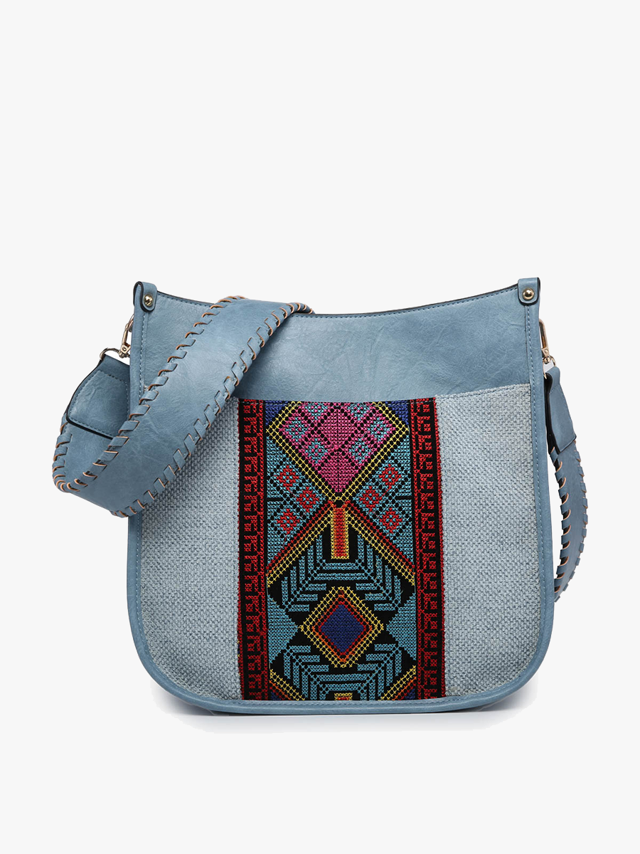Jen & Co. - *SALE* M1977TRB Chloe Tribal Crossbody w/ Guitar Strap
