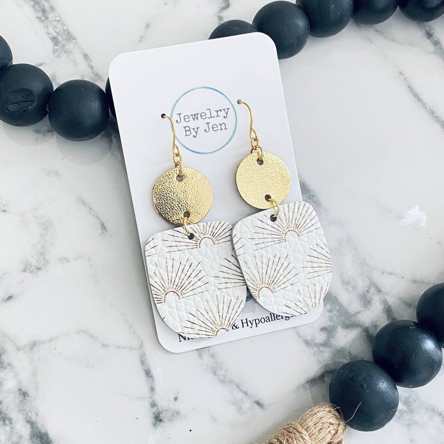 Jewelry By Jen - Boho Dangle: Gold Sunburst
